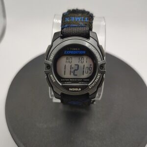 Vintage 2008 Timex Expedition INDIGLO‎ Mens Military Digital Quartz Watch